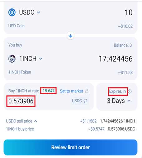 Tips for effectively using 1inch's limit order feature for USDT trades